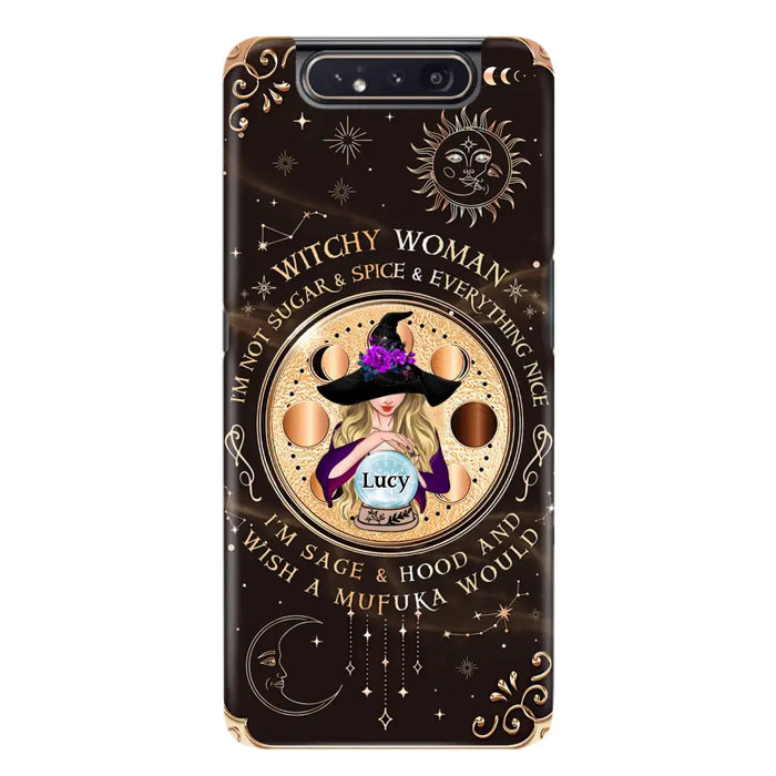 Custom Personalized Witchy Woman Phone Case - Gift Idea For Witch/ Friends/ Birthday/ Halloween Day - I'm Not Sugar & Spice & Everything Nice - Case For iPhone/Samsung