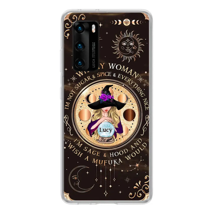 Custom Personalized Witchy Woman Phone Case - Gift Idea For Witch/ Friends/ Birthday/ Halloween Day - I'm Not Sugar & Spice & Everything Nice - Case For Xiaomi/ Oppo/ Huawei