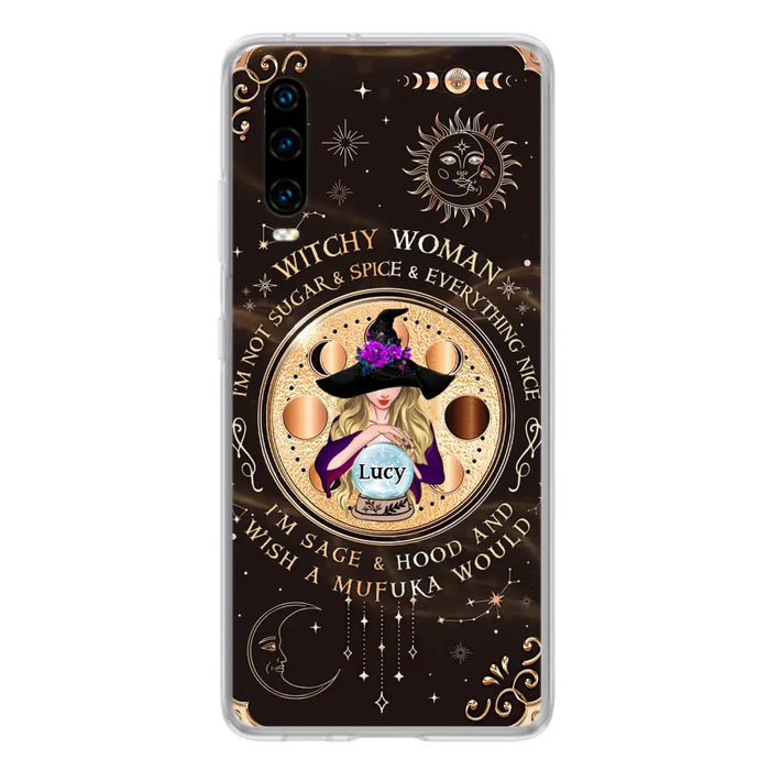 Custom Personalized Witchy Woman Phone Case - Gift Idea For Witch/ Friends/ Birthday/ Halloween Day - I'm Not Sugar & Spice & Everything Nice - Case For Xiaomi/ Oppo/ Huawei