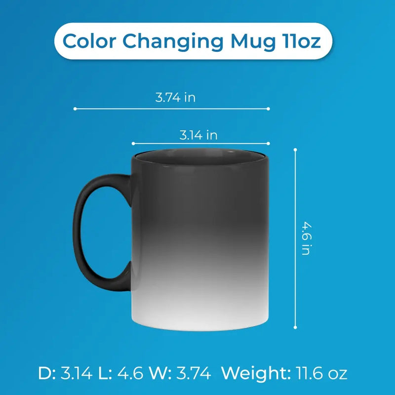 Personalized Family Color Changing Beverage Mug - Parents with Up to 3 Children & 2 Pets - Gift Idea For Family/Father's Day - To My Dad