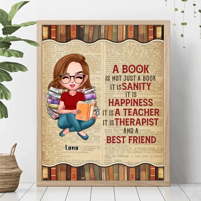 Custom Personalized Book Girl Unframed Poster - Gift Idea For Book Lovers - A Book Is Not Just A Book