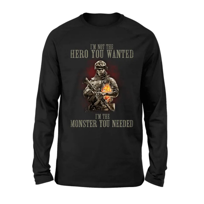 Personalized Veteran Shirt/ Hoodie - Gift Idea For Veteran/ Birthday - I'm Not The Hero You Wanted