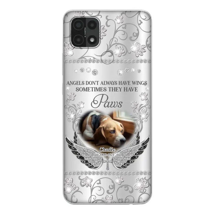 Personalized Memorial Pet Xiaomi/Oppo/Huawei Case - Upload Dog/ Cat Photo - Memorial Gift Idea For Pet Owners - Angels Don't Always Have Wings Sometimes They Have Paws