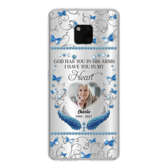 Custom Personalized Memorial Photo Phone Case - Memorial Gift Idea for Mother's Day/Father's Day - God Has You In His Arms I Have You In My Heart - Cases For Oppo/Xiaomi/Huawei