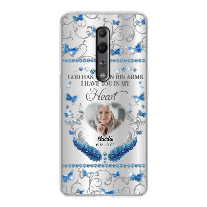 Custom Personalized Memorial Photo Phone Case - Memorial Gift Idea for Mother's Day/Father's Day - God Has You In His Arms I Have You In My Heart - Cases For Oppo/Xiaomi/Huawei