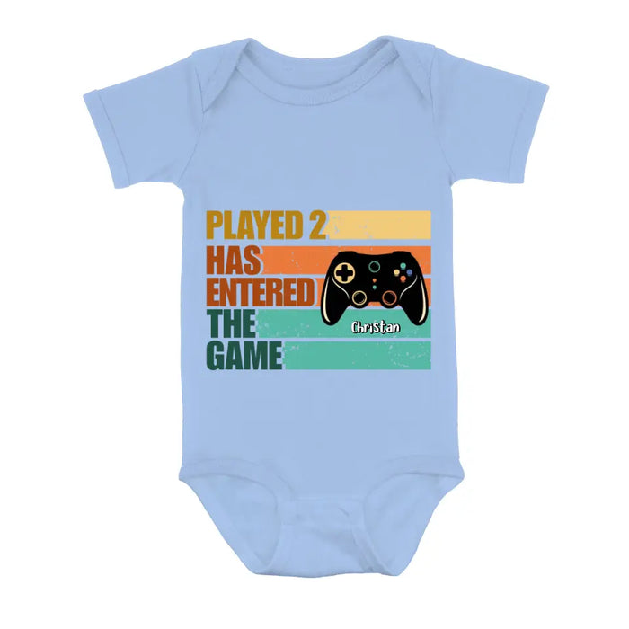 Custom Personalized Gamer Dad Shirt/Baby Onesie - Gift Idea For Father's Day/Game Lovers - Leveled Up To Daddy