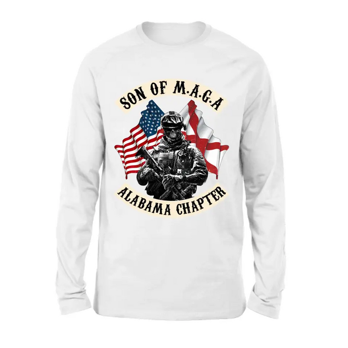 Personalized Veteran Unisex T-shirt/ Sweatshirt/ Long Sleeve - Hoodie - Gift Idea For Veteran/ Father's Day/ Birthday - Son Of M.A.G.A