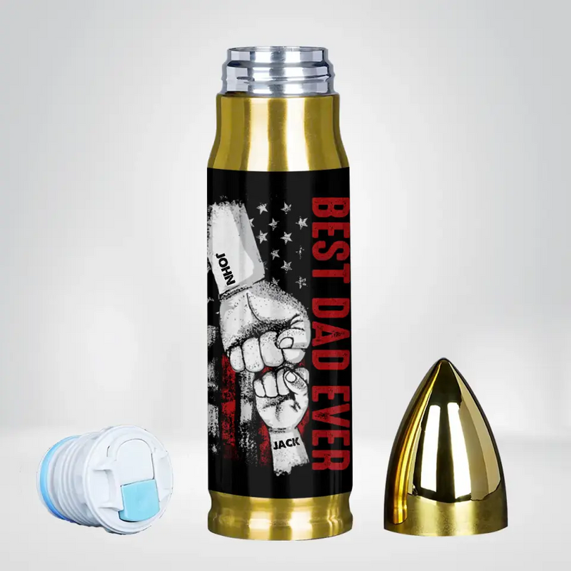 Personalized Dad Bullet Tumbler - Up to 5 Children - Gift Idea For Father's Day - Best Dad Ever