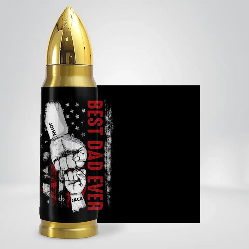 Personalized Dad Bullet Tumbler - Up to 5 Children - Gift Idea For Father's Day - Best Dad Ever