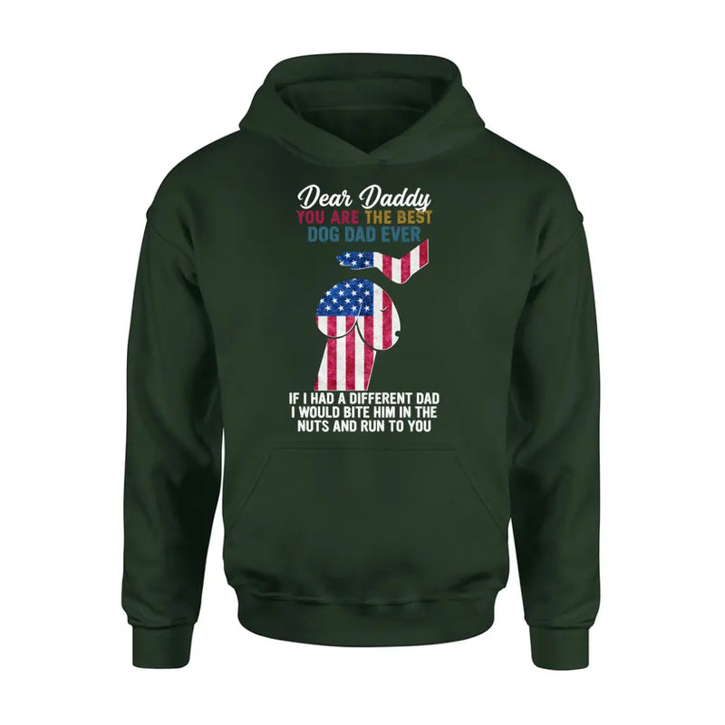 Personalized Dog Dad Shirt/Pullover Hoodie - Gift Idea For Father's Day - Dear Daddy You Are The Best Dog Dad Ever