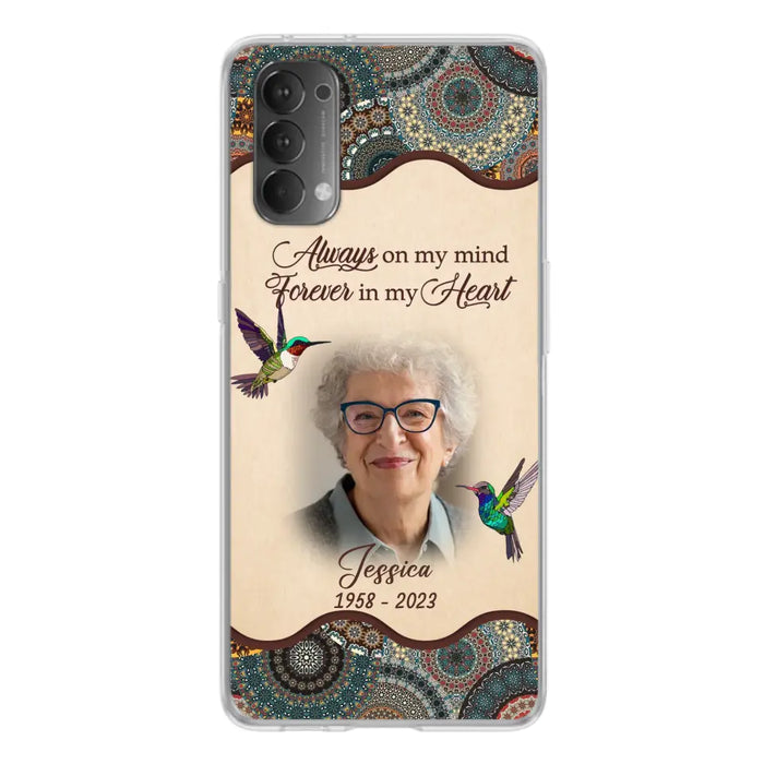 Custom Personalized Memorial Photo Phone Case - Memorial Gift Idea For Mother's Day/Father's Day - Always On My Mind, Forever In My Heart - Case For Oppo/Xiaomi/Huawei