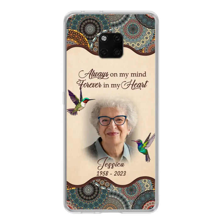 Custom Personalized Memorial Photo Phone Case - Memorial Gift Idea For Mother's Day/Father's Day - Always On My Mind, Forever In My Heart - Case For Oppo/Xiaomi/Huawei