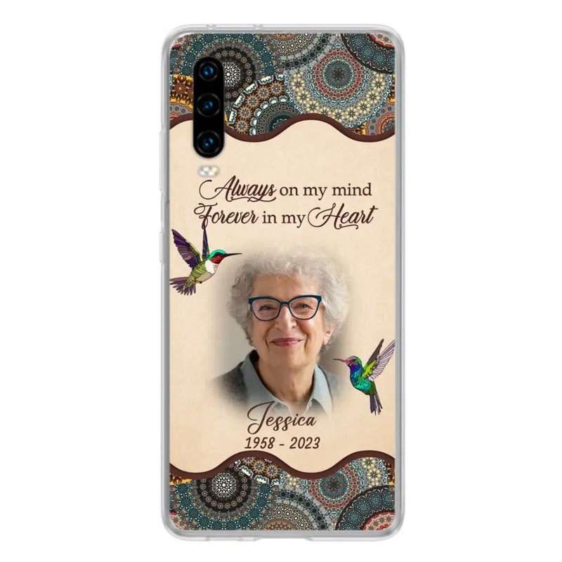 Custom Personalized Memorial Photo Phone Case - Memorial Gift Idea For Mother's Day/Father's Day - Always On My Mind, Forever In My Heart - Case For Oppo/Xiaomi/Huawei