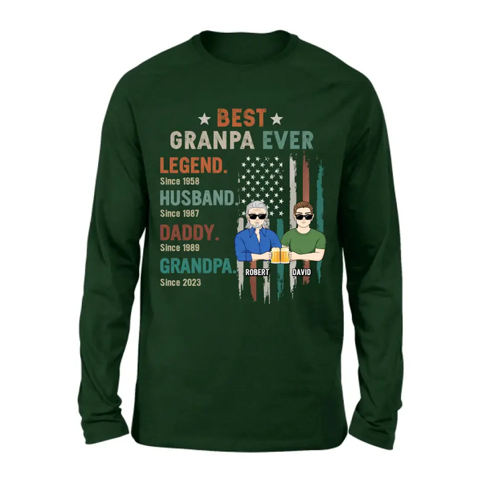 Custom Personalized Grandpa Shirt/Hoodie - Gift Idea For Grandpa/ Father's Day - Best Grandpa Ever