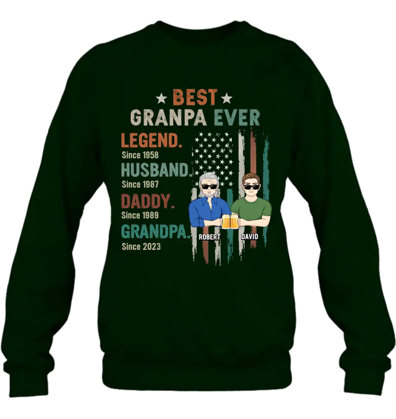 Personalized Grandpa Shirt/Hoodie - Gift Idea For Grandpa/Father's Day - Best Grandpa Ever
