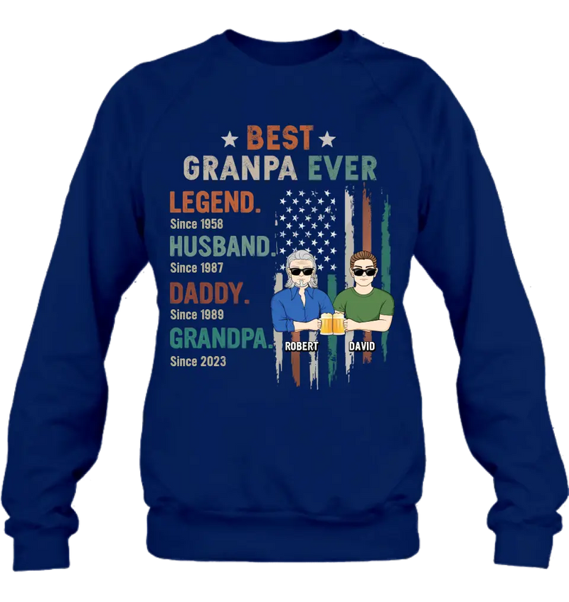 Personalized Grandpa Shirt/Hoodie - Gift Idea For Grandpa/Father's Day - Best Grandpa Ever