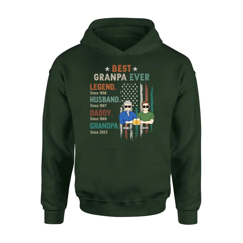 Personalized Grandpa Shirt/Hoodie - Gift Idea For Grandpa/Father's Day - Best Grandpa Ever
