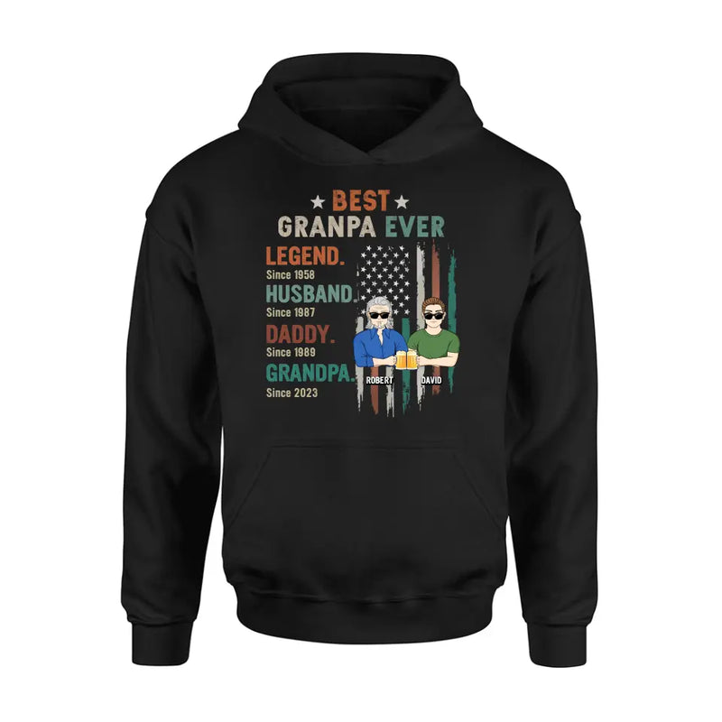Personalized Grandpa Shirt/Hoodie - Gift Idea For Grandpa/Father's Day - Best Grandpa Ever
