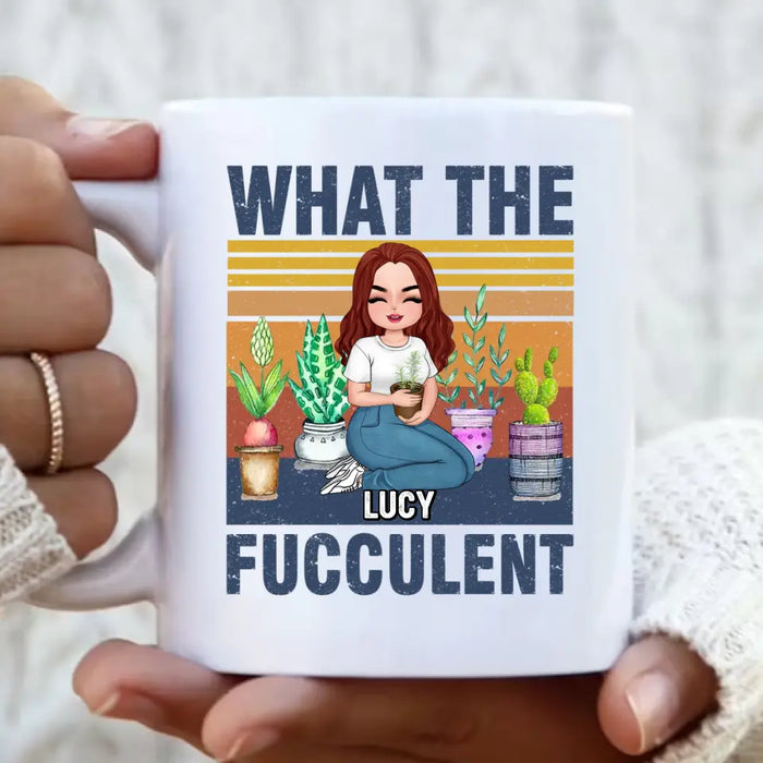 Custom Personalized Plant Coffee Mug - Gift Idea For The Plant Lovers/Mother's Day - What The Fucculent