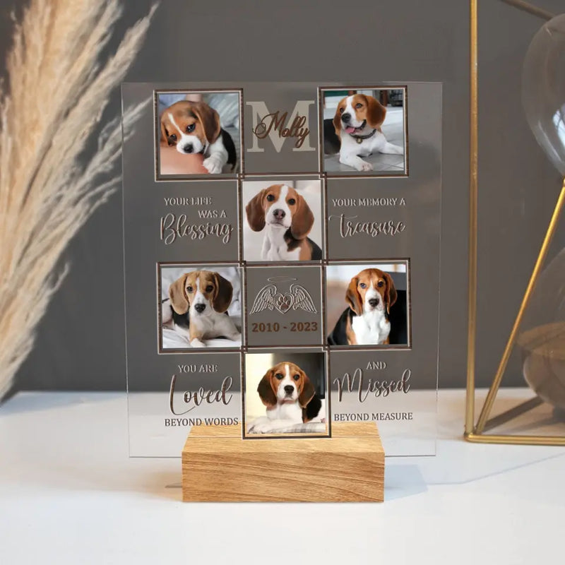 Personalized Memorial Acrylic Plaque - Upload Photo - Memorial Gift Idea - You Are Loved Beyond Words And Missed Beyond Measure