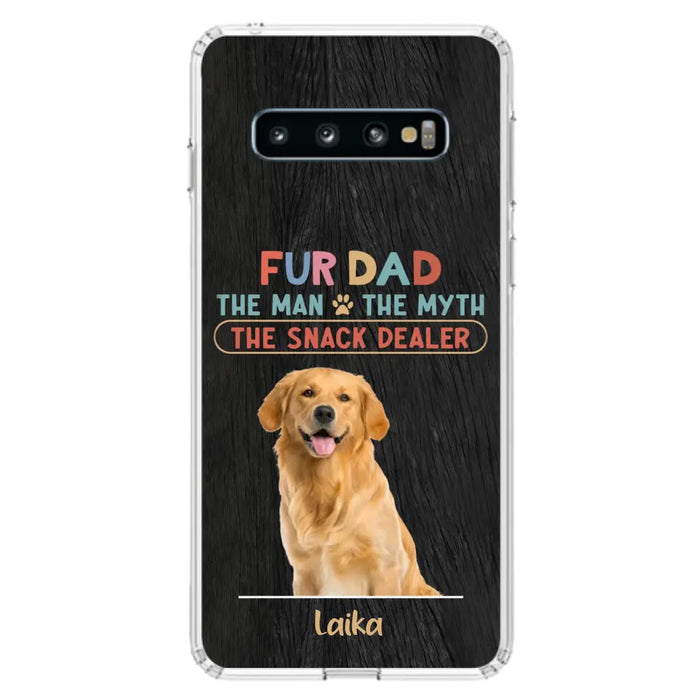 Custom Personalized Fur Dad Phone Case - Upload Photo - Upto 6 Pets - Father's Day Gift For Pet Lovers - Fur Dad The Man The Myth The Snack Dealer - Case for iPhone/Samsung