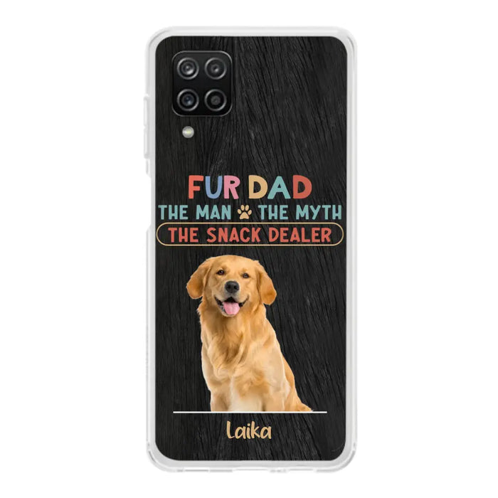 Custom Personalized Fur Dad Phone Case - Upload Photo - Upto 6 Pets - Father's Day Gift For Pet Lovers - Fur Dad The Man The Myth The Snack Dealer - Case for iPhone/Samsung