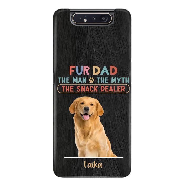 Custom Personalized Fur Dad Phone Case - Upload Photo - Upto 6 Pets - Father's Day Gift For Pet Lovers - Fur Dad The Man The Myth The Snack Dealer - Case for iPhone/Samsung