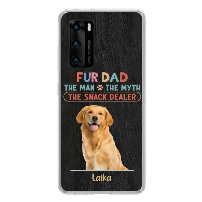 Custom Personalized Fur Dad Phone Case - Upload Photo - Upto 6 Pets - Father's Day Gift For Pet Lovers - Fur Dad The Man The Myth The Snack Dealer - Case for Xiaomi/Huawei/Oppo