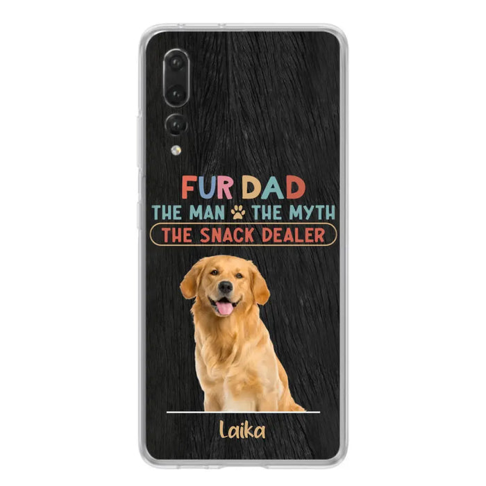 Custom Personalized Fur Dad Phone Case - Upload Photo - Upto 6 Pets - Father's Day Gift For Pet Lovers - Fur Dad The Man The Myth The Snack Dealer - Case for Xiaomi/Huawei/Oppo