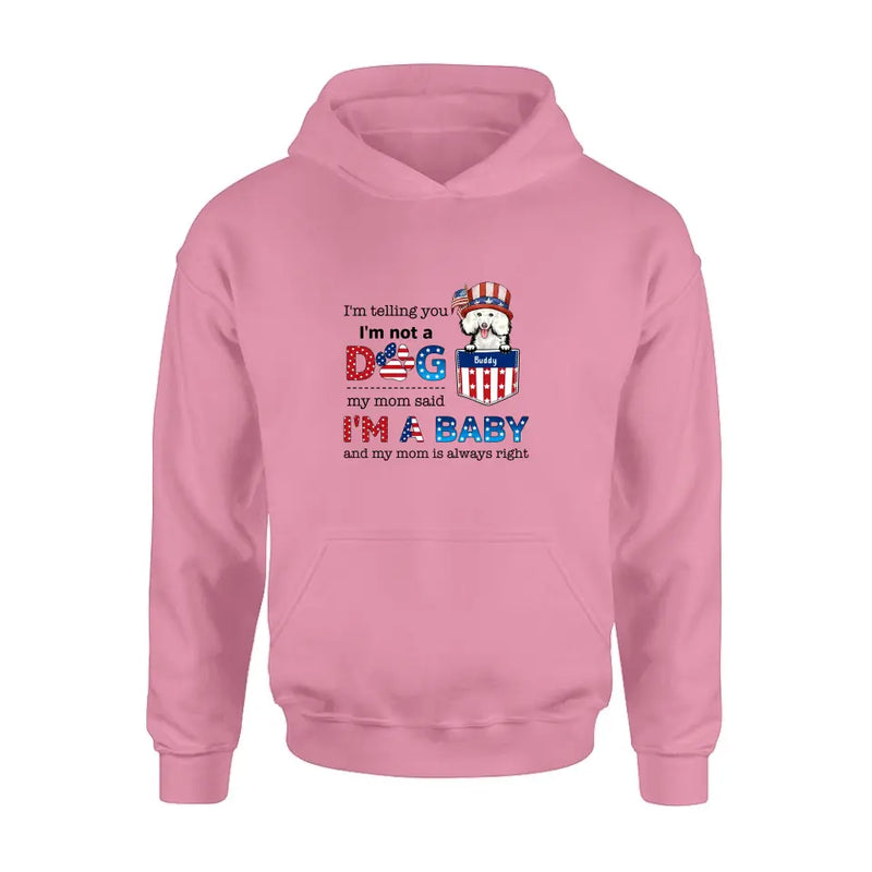 Personalized Pet Shirt/Hoodie - Independence Day Gift Idea for Dog/Cat Owners - I'm Telling You I'm Not A Dog