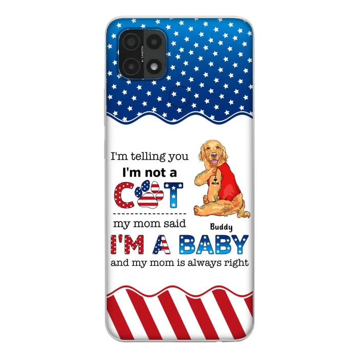 Custom Personalized Pet Phone Case - Independence Day Gift Idea for Dog/Cat Owners - I'm Telling You I'm Not A Dog - Case for Xiaomi/Huawei/Oppo