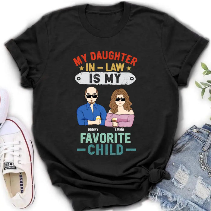 Personalized Birthday Shirt/ Hoodie To Daughter In-Law From Dad - My Daughter In-Law Is My Favorite Child