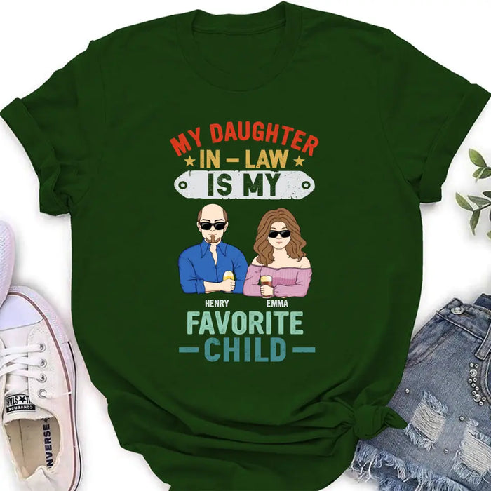 Personalized Birthday Shirt/ Hoodie To Daughter In-Law From Dad - My Daughter In-Law Is My Favorite Child