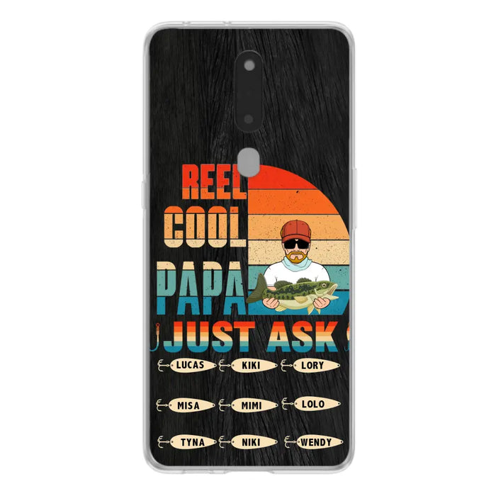 Custom Personalized Reel Cool Dad Phone Case - Gift Idea For Father's Day/Grandpa/Fishing Lovers - Upto 9 Kids - Reel Cool Papa Just Ask - Cases For Oppo/Xiaomi/Huawei