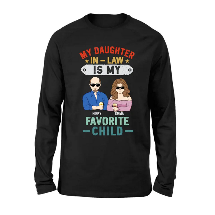 Personalized Birthday Shirt/ Hoodie To Daughter In-Law From Dad - My Daughter In-Law Is My Favorite Child