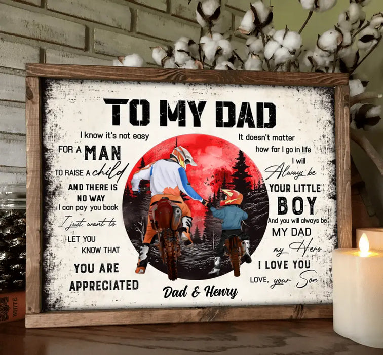 Custom Personalized Dad Poster - Father's Day Gift Idea for Dad from Son - To My Dad