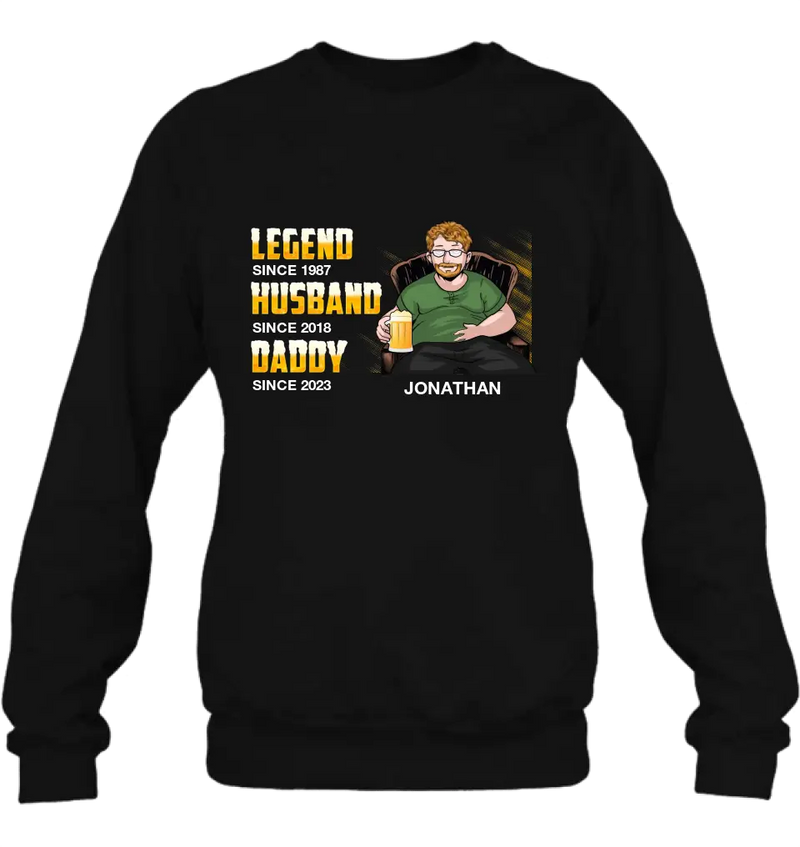 Personalized Beer Daddy Shirt/Hoodie - Gift Idea For Father's Day - Legend, Husband, Daddy