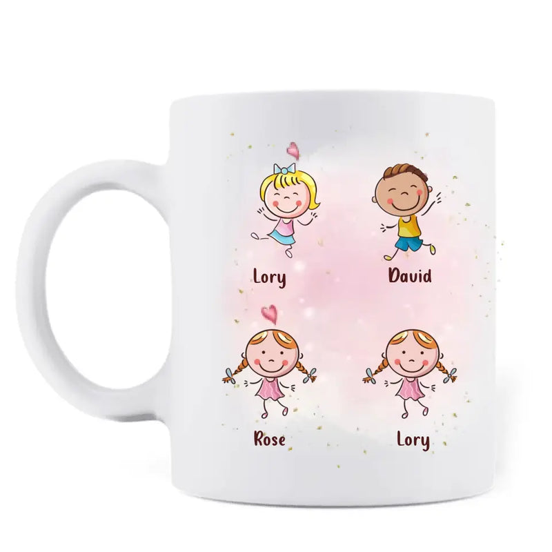 Personalized Grandma Mug - Up to 4 Kids - Mother's Day Gift For Grandma - I Never Dreamed I'd Be This Crazy Grandma With The Cutest Grandkids Ever