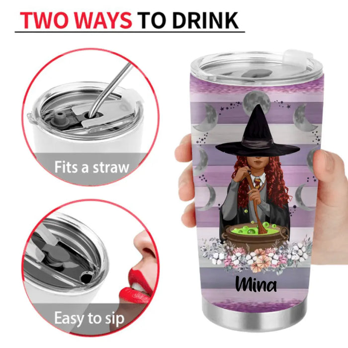 Custom Personalized Witch Tumbler - Gift Idea For Halloween/ Friends - Don't Make Me Get My Flying Monkeys