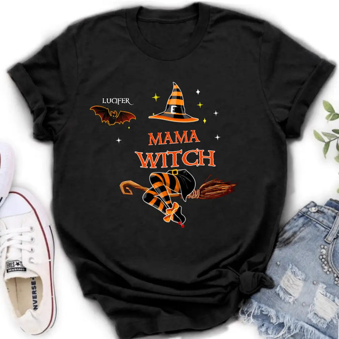 Personalized Halloween Bat T-shirt/Hoodie/Sweatshirt/Long Sleeve - Upto 6 Bats - Best Gift For Halloween Day, Mother/Grandmother - Mama Witch - 80H9EN