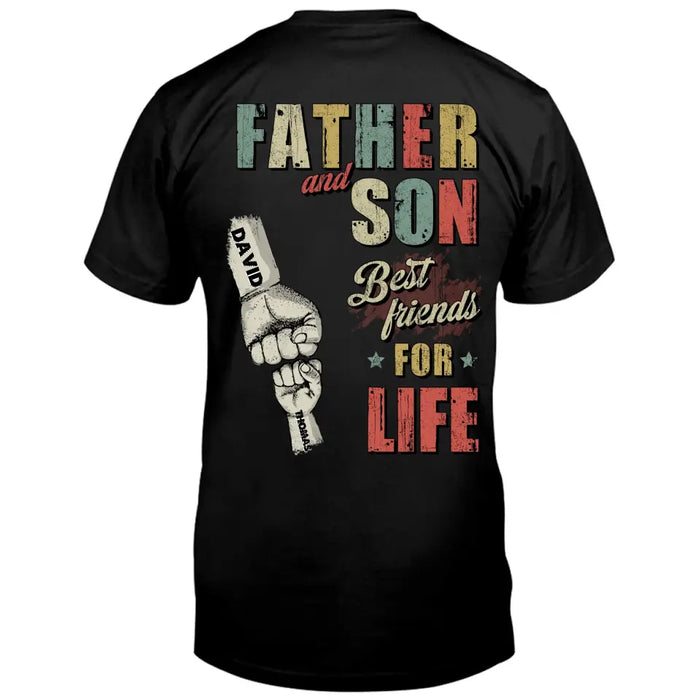 Custom Personalized Father Shirt/Hoodie - Upto 5 Children - Father's Day Gift Idea from Sons/Daughters - Father And Son/Daughter Best Friends For Life