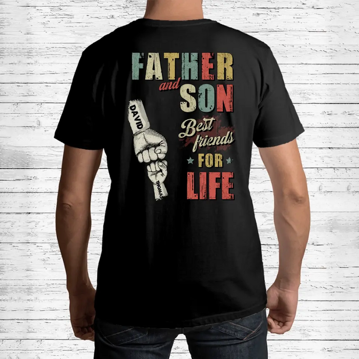 Custom Personalized Father Shirt/Hoodie - Upto 5 Children - Father's Day Gift Idea from Sons/Daughters - Father And Son/Daughter Best Friends For Life