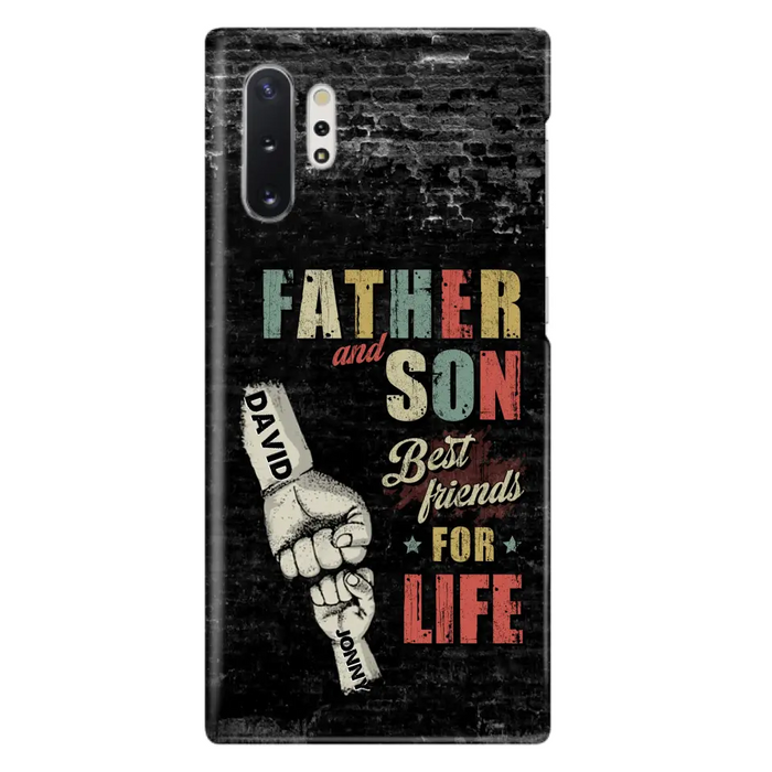 Custom Personalized Father Phone Case - Upto 5 Children - Father's Day Gift Idea from Sons/Daughters - Father And Son/Daughter Best Friends For Life - Case for iPhone/Samsung