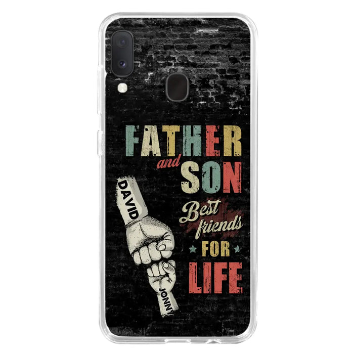 Custom Personalized Father Phone Case - Upto 5 Children - Father's Day Gift Idea from Sons/Daughters - Father And Son/Daughter Best Friends For Life - Case for iPhone/Samsung