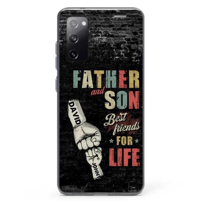 Custom Personalized Father Phone Case - Upto 5 Children - Father's Day Gift Idea from Sons/Daughters - Father And Son/Daughter Best Friends For Life - Case for iPhone/Samsung