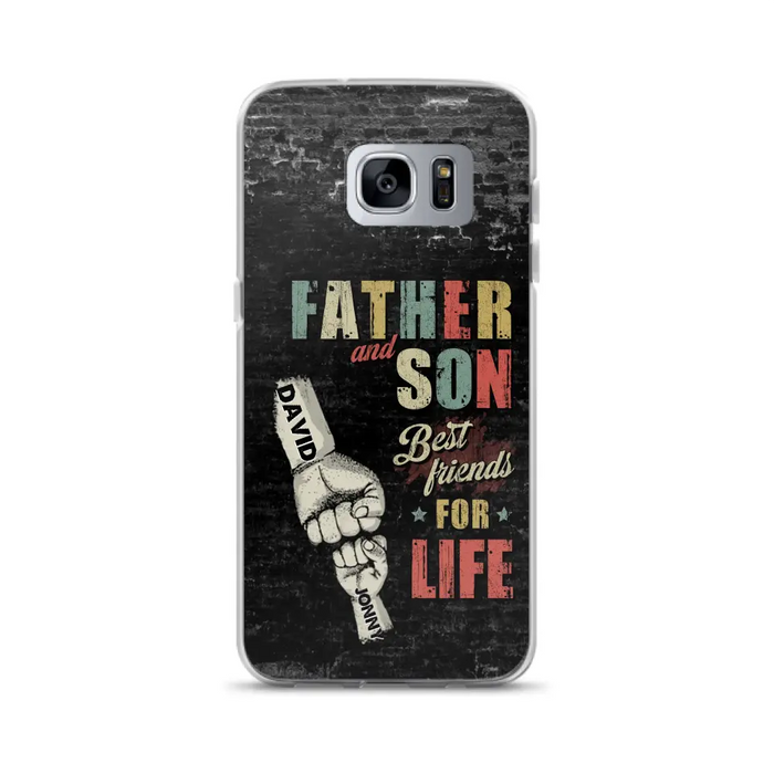 Custom Personalized Father Phone Case - Upto 5 Children - Father's Day Gift Idea from Sons/Daughters - Father And Son/Daughter Best Friends For Life - Case for iPhone/Samsung