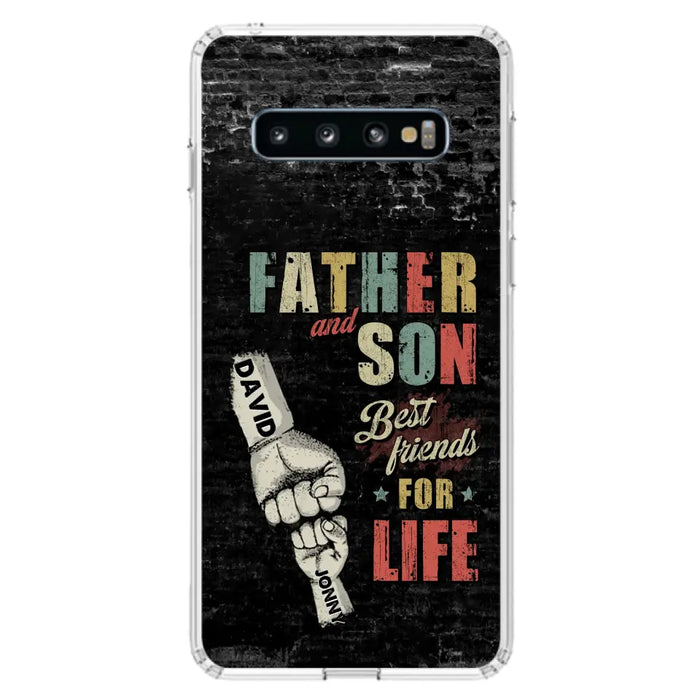 Custom Personalized Father Phone Case - Upto 5 Children - Father's Day Gift Idea from Sons/Daughters - Father And Son/Daughter Best Friends For Life - Case for iPhone/Samsung