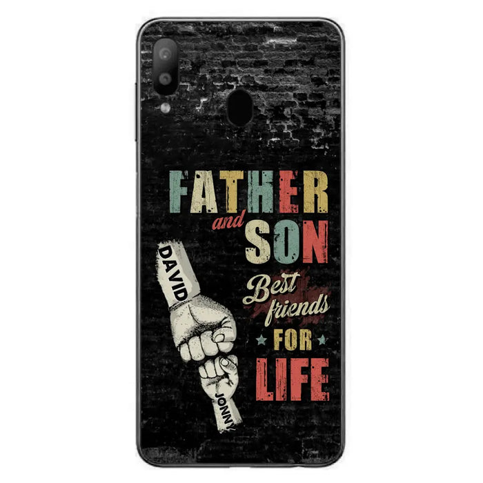 Custom Personalized Father Phone Case - Upto 5 Children - Father's Day Gift Idea from Sons/Daughters - Father And Son/Daughter Best Friends For Life - Case for iPhone/Samsung