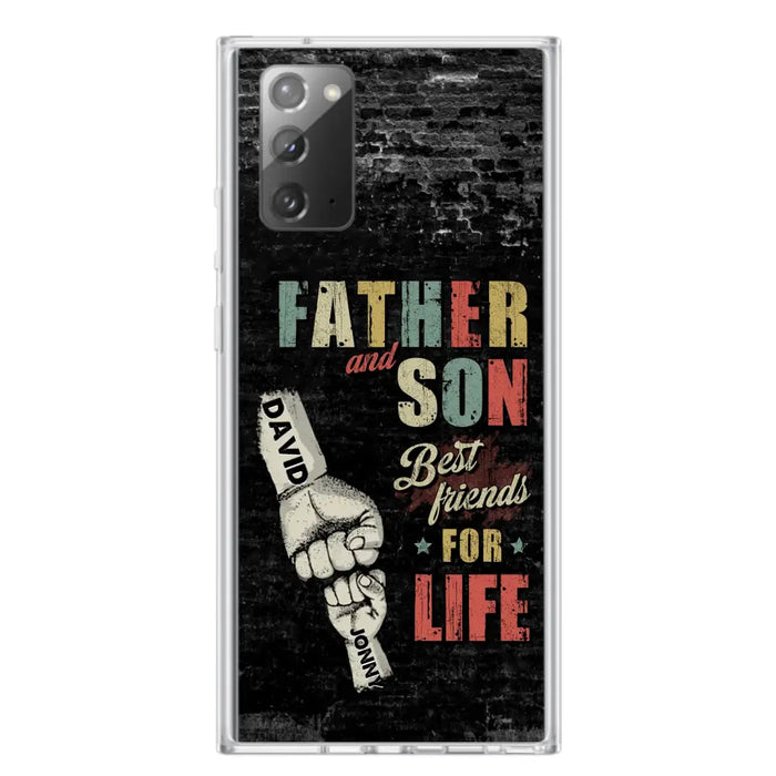 Custom Personalized Father Phone Case - Upto 5 Children - Father's Day Gift Idea from Sons/Daughters - Father And Son/Daughter Best Friends For Life - Case for iPhone/Samsung