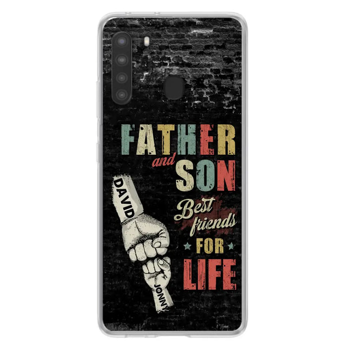 Custom Personalized Father Phone Case - Upto 5 Children - Father's Day Gift Idea from Sons/Daughters - Father And Son/Daughter Best Friends For Life - Case for iPhone/Samsung